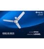 Bajaj Edge High Speed Deco 1200 mm Ceiling Fan (Opal White)