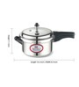 Bajaj Majesty Aluminium Pcx3 Outer Lid Pressure Cooker,3 Ltr