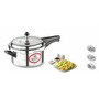 Bajaj Majesty Aluminium Pcx3 Outer Lid Pressure Cooker,3 Ltr