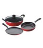 Bajaj Majesty Duo Non-Stick Red Cookware Gift