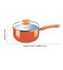 Bajaj Orange Ceramic Sauce Pan ,2 Ltr
