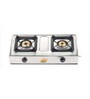 Bajaj Popular Eco 2 Burner Stainless Steel Gas Stove (ISI Certified, Black)