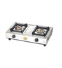 Bajaj Popular Eco 2 Burner Stainless Steel Gas Stove (ISI Certified, Black)