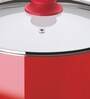 Bajaj Red Ceramic Coated Cooking Pot ,3 Ltr