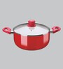 Bajaj Red Ceramic Coated Cooking Pot ,3 Ltr