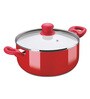 Bajaj Red Ceramic Coated Cooking Pot ,3 Ltr