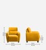 Bakadi Fabric 1 Seater Sofa in Bold Yellow Colour