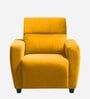 Bakadi Fabric 1 Seater Sofa in Bold Yellow Colour