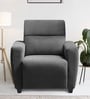 Bakadi Fabric 1 Seater Sofa in Charcoal Grey Colour