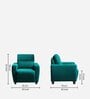 Bakadi Fabric 1 Seater Sofa in Sea Green Colour