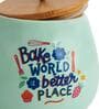 Bake The World Better Place Mint Mason Jar