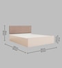 Bakhti Queen Size Upholstered Bed In Beige Colour & White Colour With Box Storage Bakhti Queen Size Upholstered Bed In Beige Colour & White Colour With Box Storage