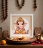 White Bal Ganesha Mini Table Frame 5 X 5 Inch