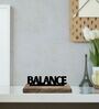 Balance Black Mango Wood & Iron Showpiece