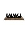 Balance Black Mango Wood & Iron Showpiece