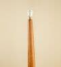 Balance Sculptural Minimal Natural Wooden Floor Lamp for Living Room & Bedroom in Printed Dark Green/White Color Shade