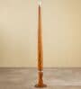 Balance Sculptural Minimal Natural Wooden Floor Lamp for Living Room & Bedroom in Printed Dark Green/White Color Shade