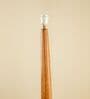 Balance Sculptural Minimal Natural Wooden Floor Lamp for Living Room & Bedroom in Printed Yellow Color Shade
