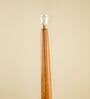 Balance Sculptural Minimal Natural Wooden Floor Lamp for Living Room & Bedroom in Solid Blush Pink Color Shade