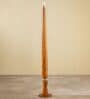 Balance Sculptural Minimal Natural Wooden Floor Lamp for Living Room & Bedroom in Solid Blush Pink Color Shade