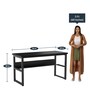 Gayle (Medium) Metal Writing Table in Black Colour