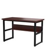 Gayle (Large) Metal Writing Table in Mahogony Colour