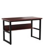 Gayle (Large) Metal Writing Table in Mahogony Colour