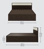 Baleno King Size Bed In Brown & White Finish