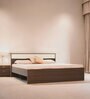 Baleno King Size Bed in Brown & White Finish