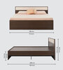 Baleno King Size Bed in Brown & White Finish