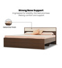 Baleno King Size Bed in Brown & White Finish