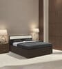 Baleno Queen Size Bed in Brown and White Finish with Hydraulic Storage