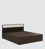 Baleno Queen Size Bed in Brown and White Finish with Hydraulic Storage