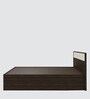 Baleno Queen Size Bed in Brown and White Finish with Hydraulic Storage