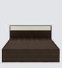 Baleno Queen Size Bed in Brown and White Finish with Hydraulic Storage