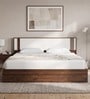 Baleno Queen Size Bed In Sheesham Wood Finish With Hydraulic Storage