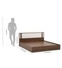Baleno Queen Size Bed In Sheesham Wood Finish With Hydraulic Storage