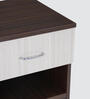 Baleno Bedside Table in Brown and  White Finish