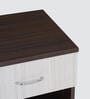 Baleno Bedside Table in Brown and  White Finish