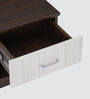 Baleno Bedside Table in Brown and  White Finish