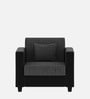 Baley Fabric 1 Seater Sofa In Lama Black Colour