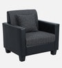 Baley Fabric 1 Seater Sofa In Lama Black Colour