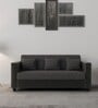 By Mintwud from Pepperfry Baley Fabric 3 Seater Sofa In Lama Black Colour