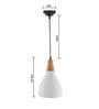 Baley White Metal Hanging Light