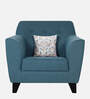 Bali Fabric 1 Seater Sofa in Blue Colour