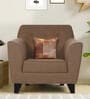 Trevi Furniture Bali Fabric 1 Seater Sofa In Brown Colour