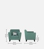 Bali Fabric 1 Seater Sofa In Imperal Green Colour