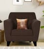 Trevi Furniture Bali Fabric 1 Seater Sofa In Mahogany Colour