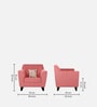 Bali Fabric 1 Seater Sofa in Pink Colour