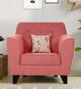 Trevi Furniture Bali Fabric 1 Seater Sofa in Pink Colour